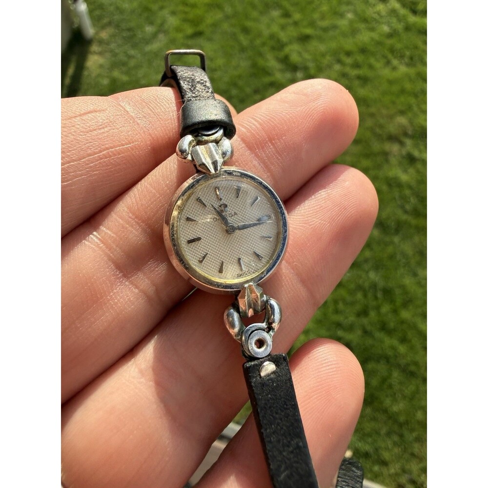 Vintage Omega Ladies Watch 14K Gold Filled Non-Working Missing Crown AS-IS